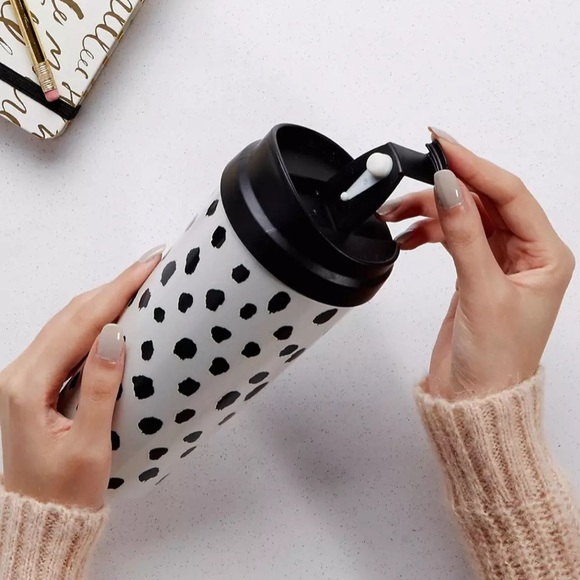 Kate Spade Flamingo Dot Thermal MUG Travel 16 oz - Picture 4 of 4